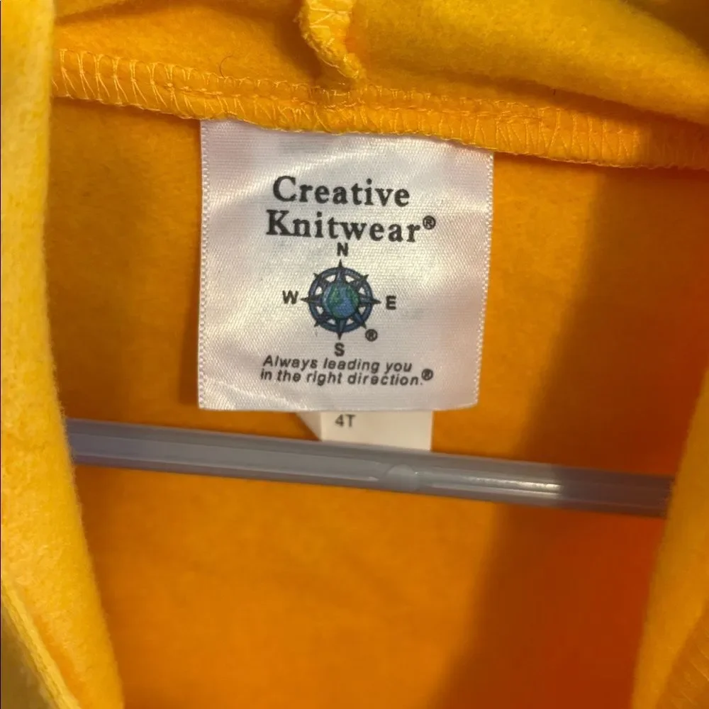 Creative knitwear Kids Yellow LSU lightweight hoodie size 4T